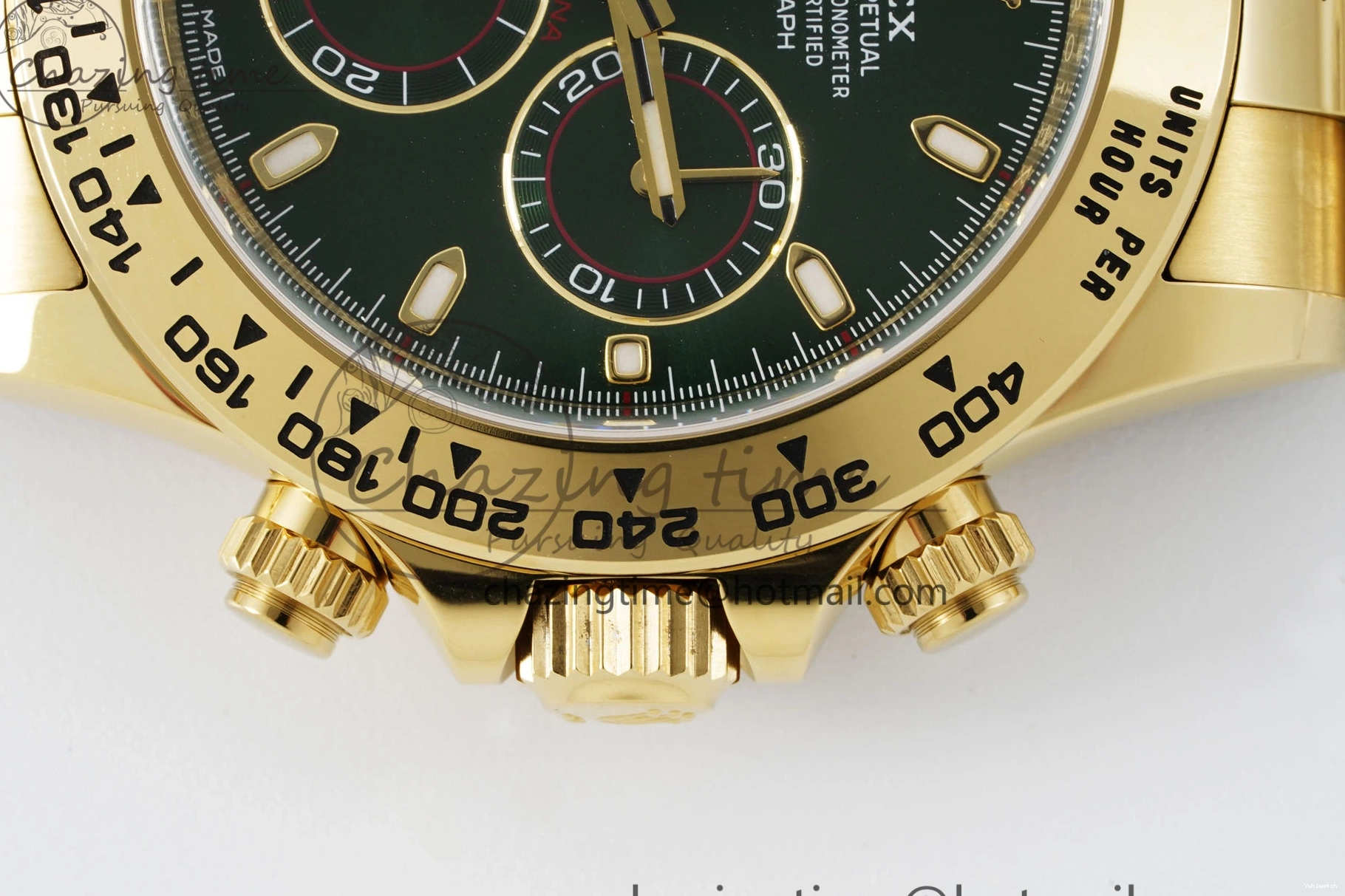 1:1 SA4130 Daytona Bracelet Green 116508 Dial on Best V2 YG Clean Edition 0430